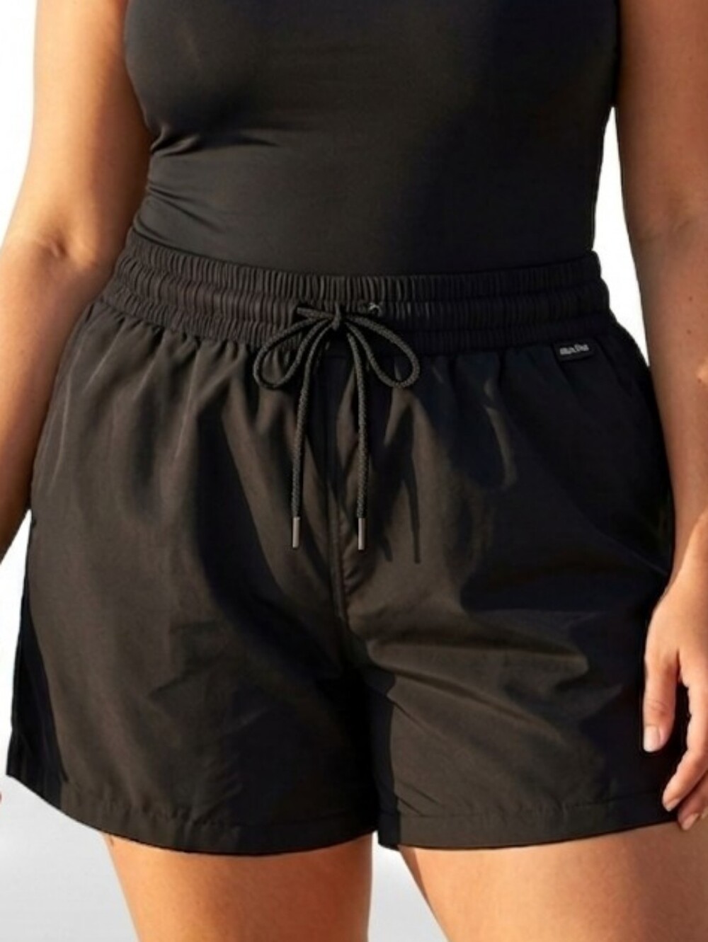 Kona Sol Black Swim Shorts Bathing Suit Shorts Bottoms Women's Plus Size 1X